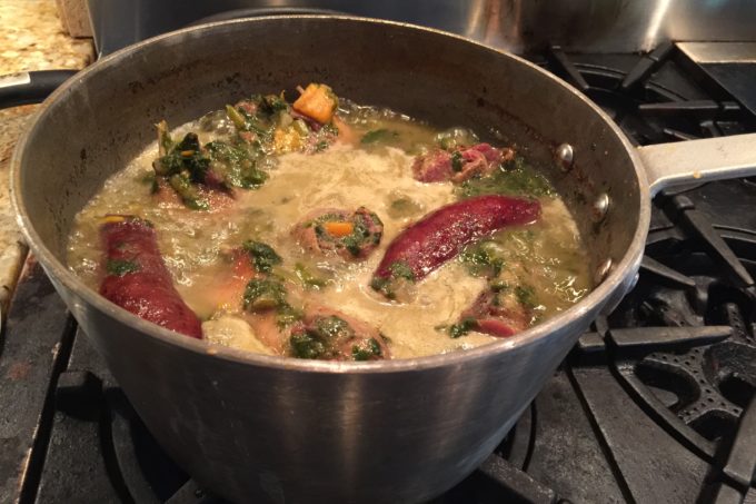 Boiling the Teal Stuffed with Mustard Greens and Sweet Potatoes A long, gentle boil tenderized the duck and reduces to a thick, flavor-filled gravy in this Cajun recipe.