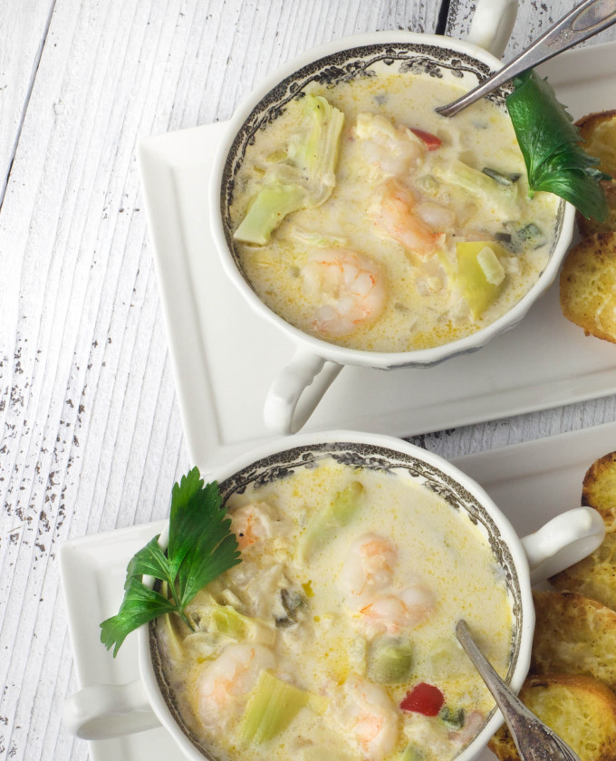 Shrimp Artichoke Soup vert
