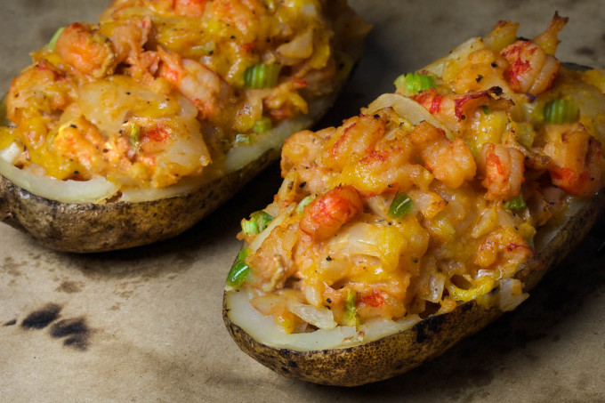 Crawfish stuffed and twice baked, this recipe will change the way you look at baked potatoes.