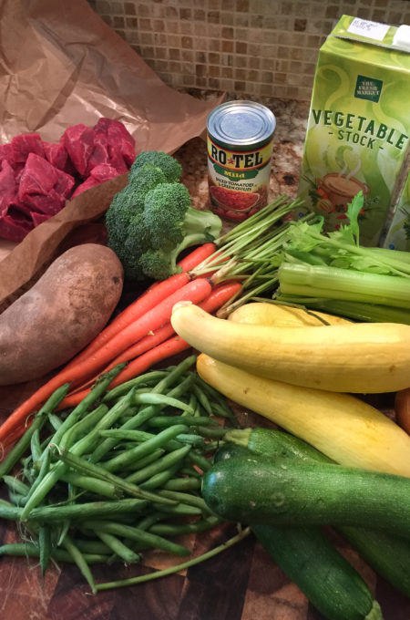 Pure Vegetable Soup ingredients vegetable-soup-ingredients for a hearty Cajun recipe.
