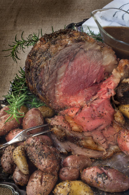 Coffee-Rubbed Prime Rib close up Coffee-Rubbed Prime Rib--a royal recipe!