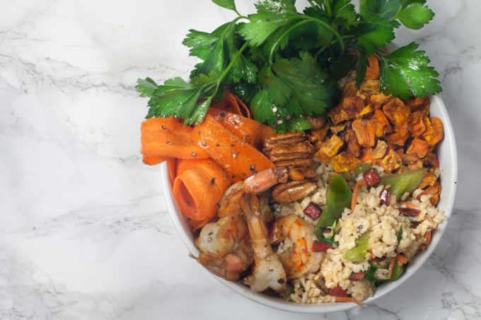 Cajun Rice Bowl Constructed with farm-fresh Louisiana ingredients, this Cajun Rice Bowl brings home the bayou flavor. (All photos credit: George Graham)
