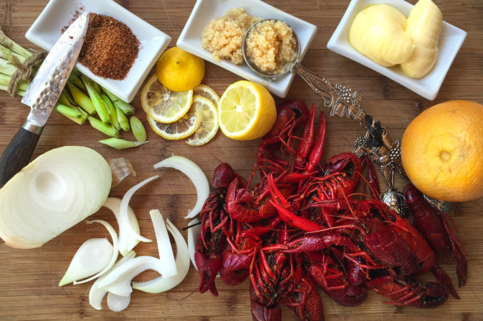A few simple ingredients add enormous flavor to my Two-Step Boiled Louisiana Crawfish.