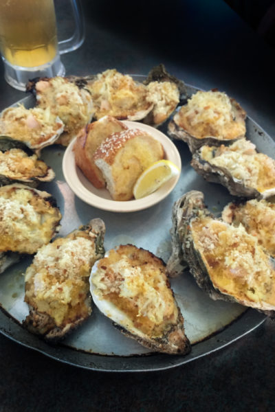 Oysters Supreme platter Bubbling hot off the grill, this Cajun recipe for Oysters Supreme is superb.
