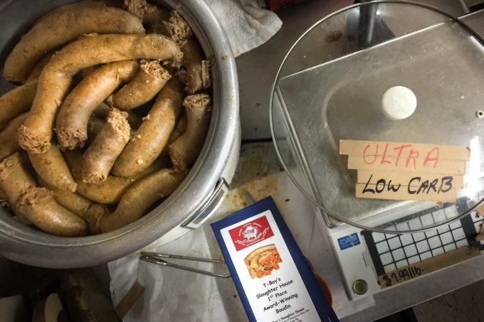 Carb-free boudin made with cauliflower "rice"--at T-Boys/Mamou, LA