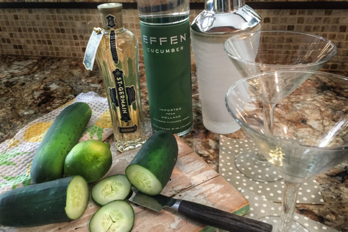 Cucumber Martini with Elderflower Liqueur ingredients Just a few tasty ingredients go into this simple cocktail.