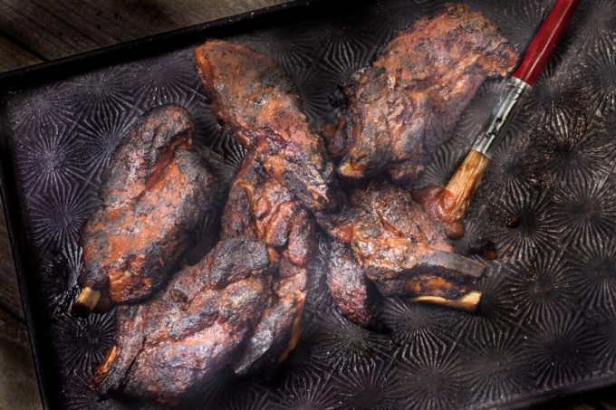 Cajun Country-Style Ribs are glazed at the end.