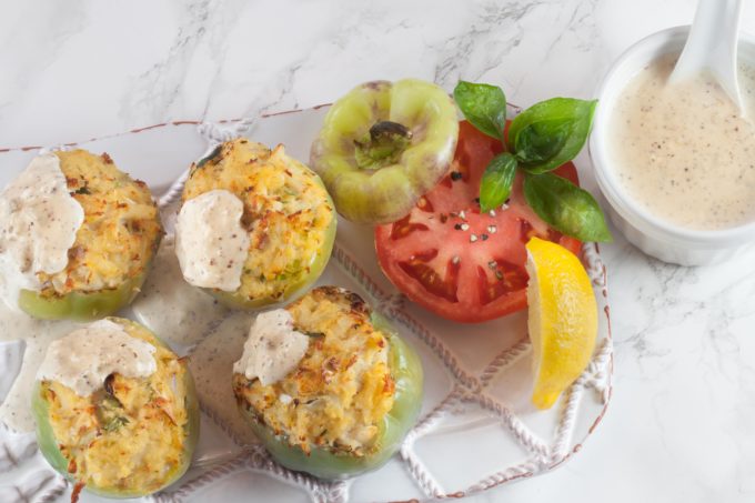 Mini Bell Peppers Stuffed with Crabmeat These little Mini Bell Peppers Stuffed with Crabmeat are bursting with Louisiana flavor. (All photos credit: George Graham)