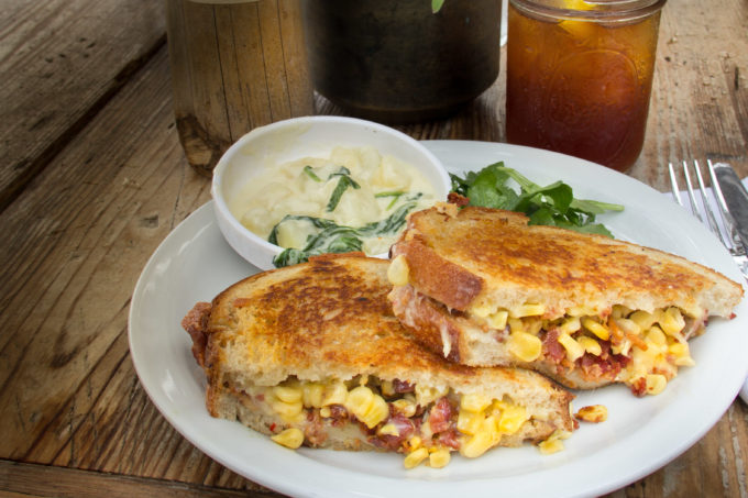 Griddled Corn Panini sandwich With a crispy finish, this Griddled Corn Panini combines the freshest summer ingredients. (All photos credit: George Graham)