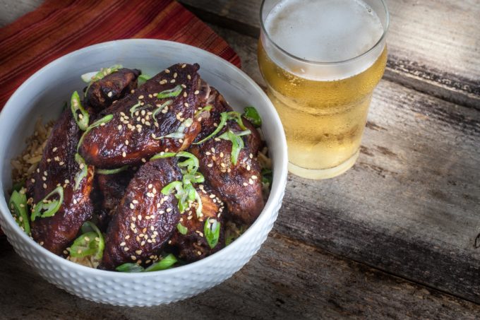 Cajun Smoked Wings bowl Smoky, sweet, and sticky, these glazed wings are full of Cajun flavor. (All photos credit: George Graham)