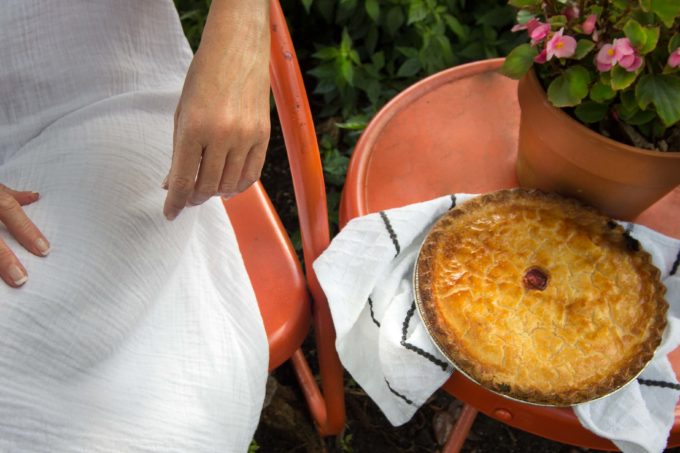 Freshly baked cherry pie, a sweet Southern tradition.