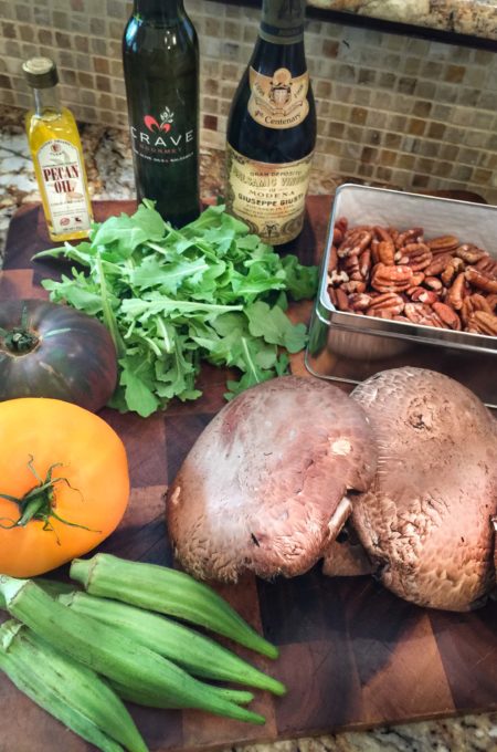 Portobello and Arugula Salad ingredients In this Portobello and Arugula Salad, simple ingredients add up to complex flavor.