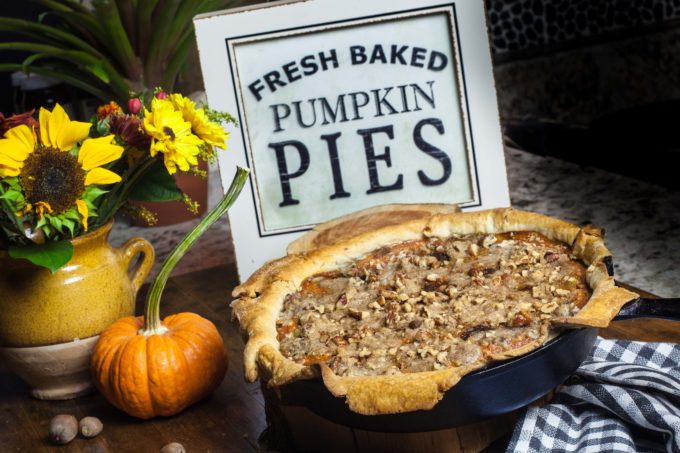 Fall flavors come together in this Praline Pumpkin Pie--a Southern classic with a spike of Louisiana. (All photos credit: George Graham)