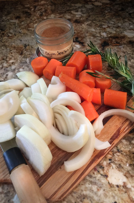Just a few simple seasonings for the pot.