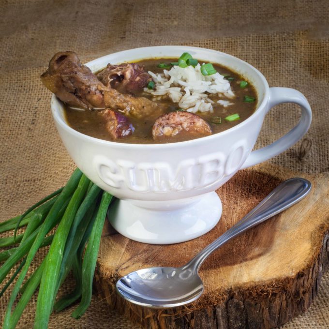 Chicken Leg and Sausage Gumbo 