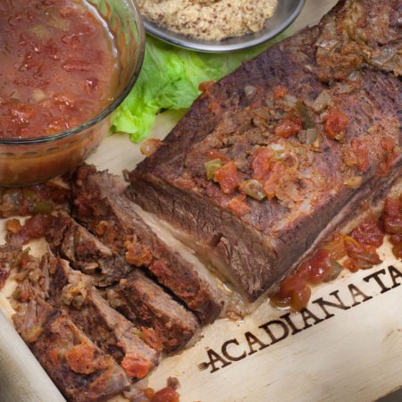 Stuffed with Cajun seasoning and braised in beer, my Beer-Braised Stuffed Brisket is fork tender. (All photos credit: George Graham)