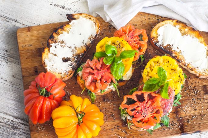 Heirloom tomatoes bursting with flavor are the star in this Southern sandwich. (All photos credit: George Graham)