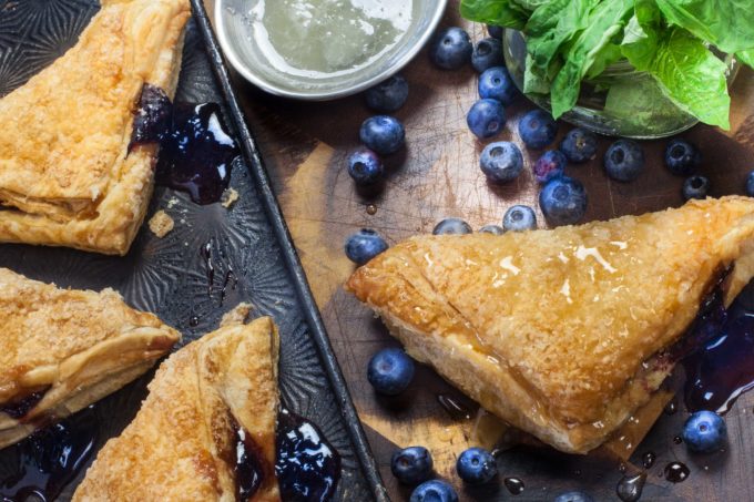 Crispy golden brown, my Blueberry Basil Pastry is oozing with fresh flavors. (All photos credit: George Graham)
