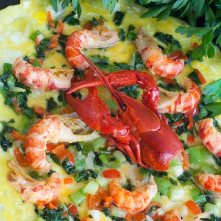 This open-face Crawfish Omelette layers on the flavor. (All photos credit: George Graham)