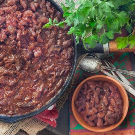 Bursting with flavor, these Backyard Beans are magical when cooked with Richard's Pickled Pork. (All photos credit; George Graham)