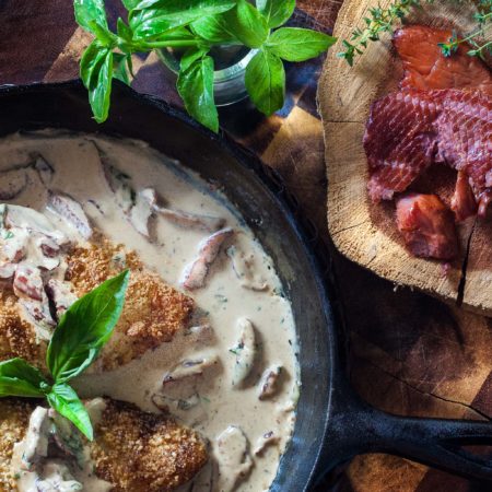 This Romano Chicken with Tasso Cream explodes with flavor. (All photos credit: George Graham)