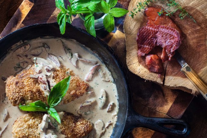 This Romano Chicken with Tasso Cream explodes with flavor. (All photos credit: George Graham)
