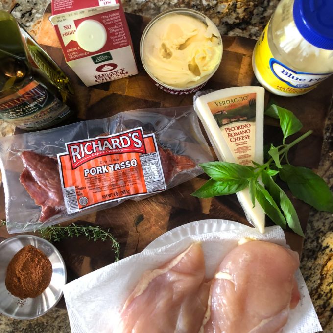 Richard's tasso brings smoky flavor to the rich sauce in this chicken dish.