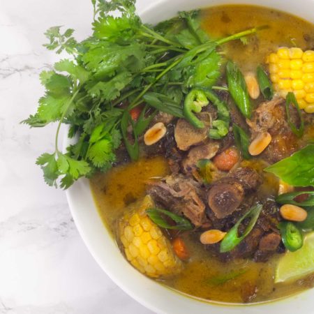 Tender pieces of pork swimming in a fragrant curry broth, this cross-cultural Pork Curry has bold flavor. (All photos credit: George Graham)