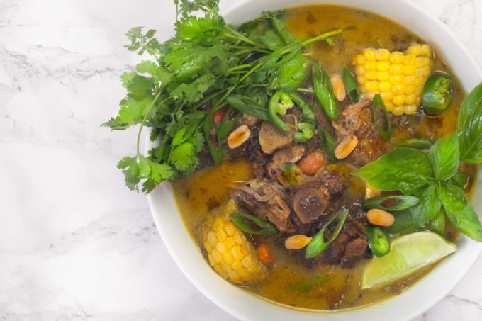 Tender pieces of pork swimming in a fragrant curry broth, this cross-cultural Pork Curry has bold flavor. (All photos credit: George Graham)