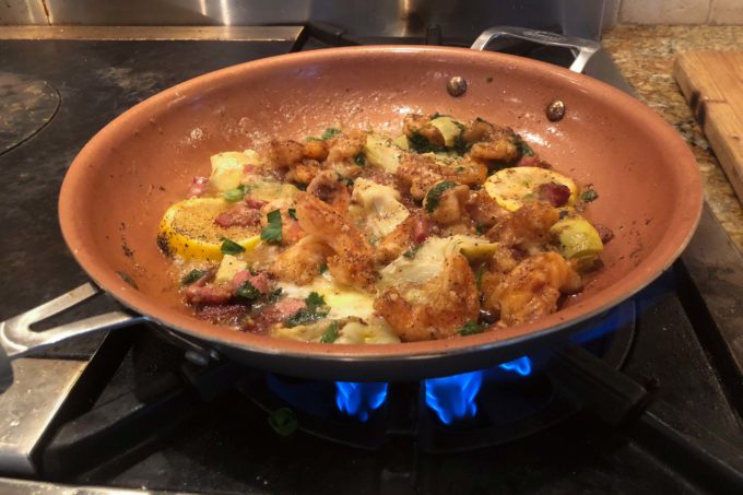 Sauté in butter in a non-stick pan for an easy one-pan dish.