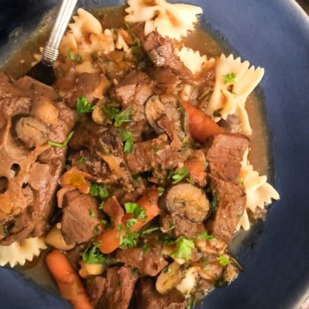 A unique take on a French classic: Venison Bourguignon. (All photos credit: George Graham)