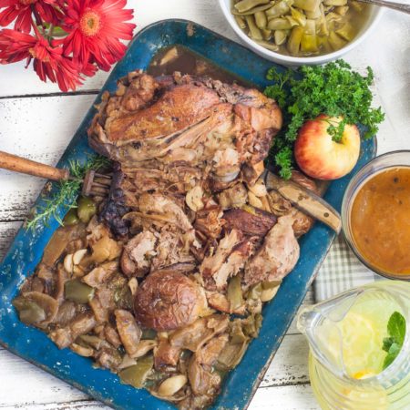Pork Roast with Apple Gravy is a Sunday dinner favorite. (All photos credit: George Graham)