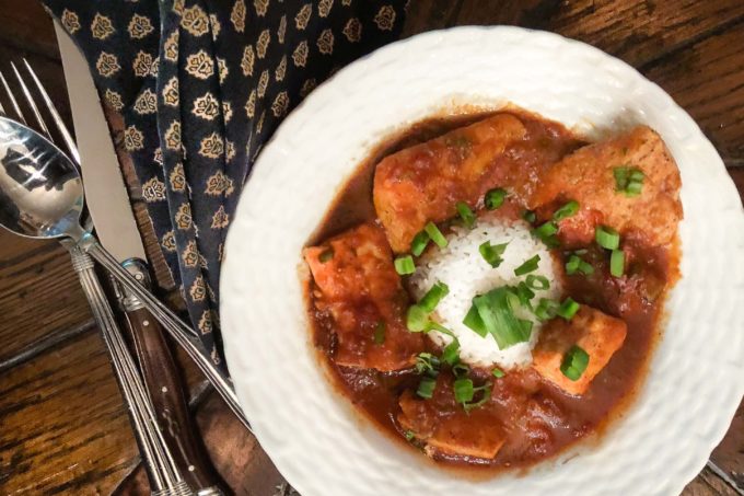 A classic South Louisiana recipe, Redfish Courtbouillon is rich with tomatoes and spice. (All photos credit: George Graham)