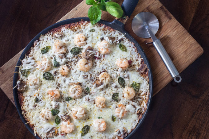 Crispy cheese crust is topped with melted mozzarella and tasty toppings. (All photos credit: George Graham)