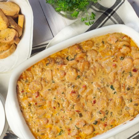 Spicy, creamy with the flavor of Gulf seafood, this Hot Cajun Shrimp Dip is a tasty party dish. (All photos credit: George Graham