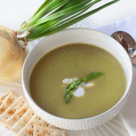 Springtime in a bowl—fresh Asparagus Soup. (All photos credit: George Graham)