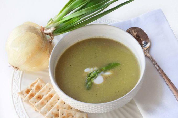 Springtime in a bowl—fresh Asparagus Soup. (All photos credit: George Graham)