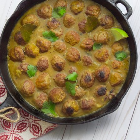 Curried Meatballs Skillet