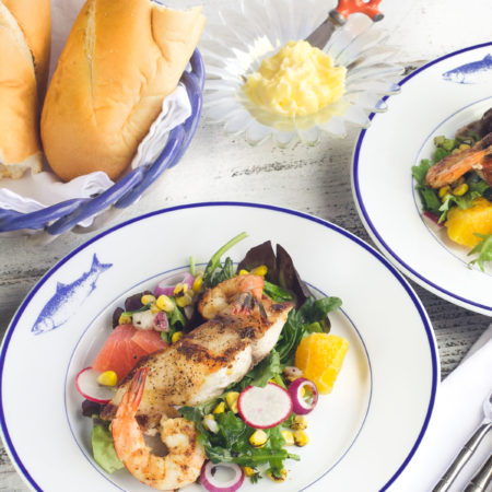 Dressed to impress! This light seafood salad brings bold flavor to the table. (Photo credit: George Graham)
