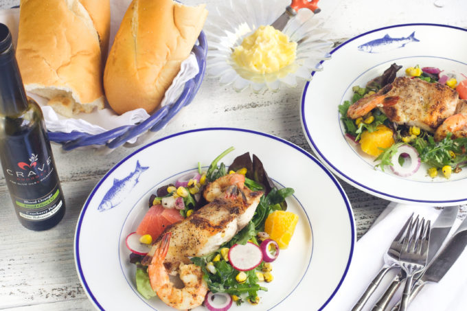 Dressed to impress! This light seafood salad brings bold flavor to the table. (Photo credit: George Graham)