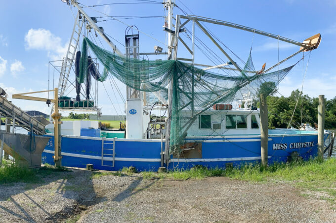 Docked at the Port of West St. Mary, the Miss Chrystel fishes for shrimp out of Vermilion Bay. (Photo credit: Roxanne Graham)