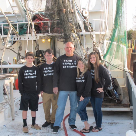 The Portier's of Faith Family Shrimp Co. located in Chauvin, LA. (Photo credit: Faith Family Shrimp)