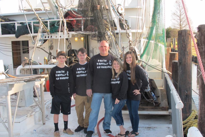 The Portier's of Faith Family Shrimp Co. located in Chauvin, LA. (Photo credit: Faith Family Shrimp)