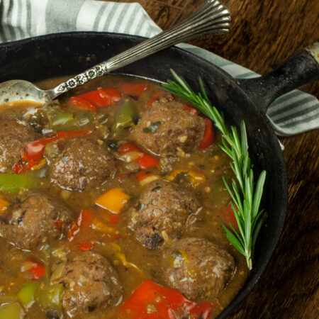 Cajun Meatballs and Peppers