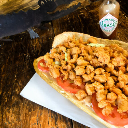 Overstuffed Fried Crawfish Po’Boy