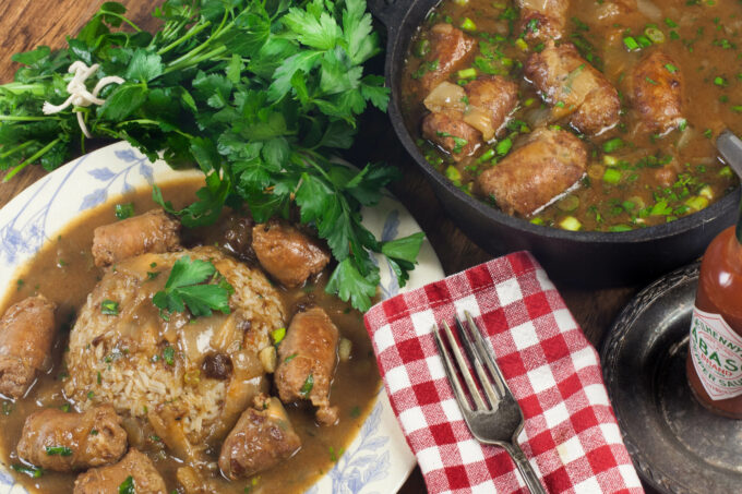 You'll love the dark, rich flavors of this rural Cajun dish. (All photos credit: George Graham)