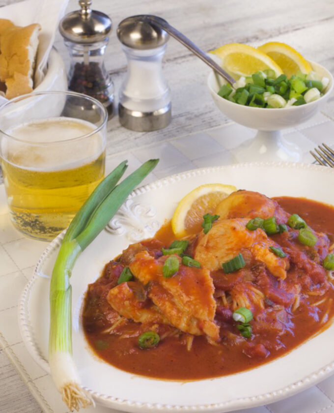 A spicy red gravy is the signature of an authentic Catfish Creole. (Photo credit: George Graham)